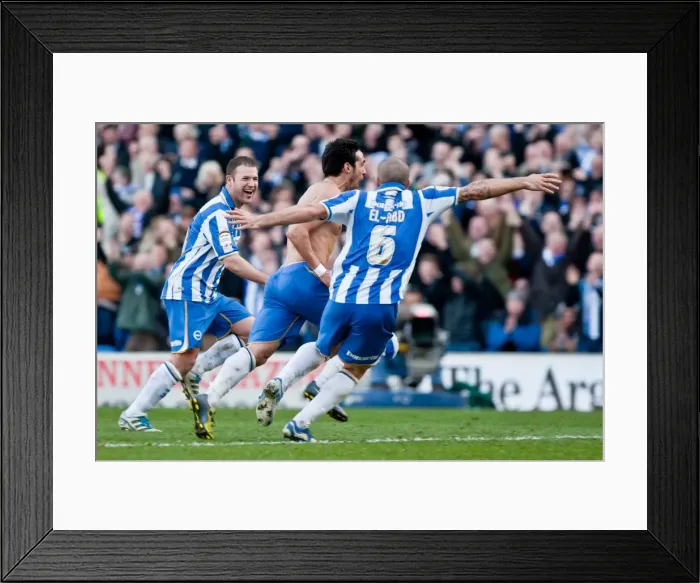 Framed Print : Brighton & Hove Albion's Historic 10-3 Victory Over Portsmouth: A Memorable Moment from the 2011-12 Season Framed Print : Brighton & Hove Albion's Historic 10-3 Victory Over Portsmouth: A Memorable Moment from the 2011-12 Season