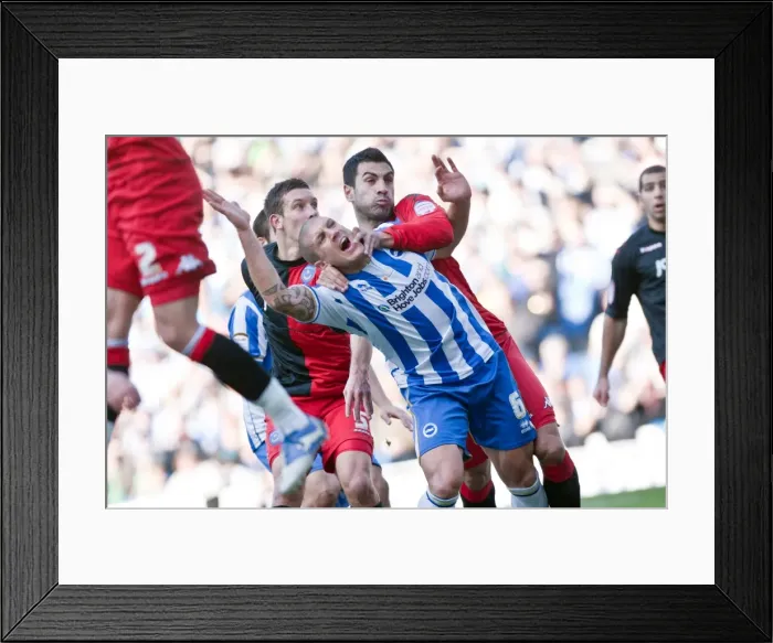 Framed Print : Controversial Moment at Brighton & Hove Albion vs Portsmouth: Adam El-Abd Allegedly Involved in Man Handling Incident (10th March 2012) Framed Print : Controversial Moment at Brighton & Hove Albion vs Portsmouth: Adam El-Abd Allegedly Involved in Man Handling Incident (10th March 2012)
