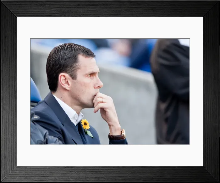 Framed Print : Gus Poyet Leads Brighton & Hove Albion in Championship Clash Against Portsmouth at Amex Stadium (March 10, 2012) Framed Print : Gus Poyet Leads Brighton & Hove Albion in Championship Clash Against Portsmouth at Amex Stadium (March 10, 2012)