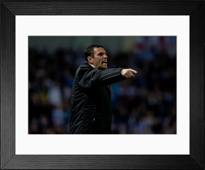 Framed Print : Gus Poyet Leads Brighton & Hove Albion in NPower Championship Clash Against Derby County, March 2012 Framed Print : Gus Poyet Leads Brighton & Hove Albion in NPower Championship Clash Against Derby County, March 2012