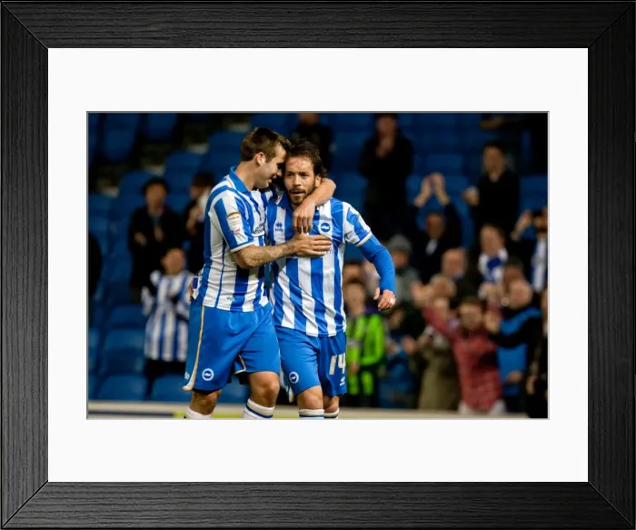 Framed Print : Inigo Calderon Scores the First Goal: Brighton & Hove Albion vs. Derby County (March 20, 2012) Framed Print : Inigo Calderon Scores the First Goal: Brighton & Hove Albion vs. Derby County (March 20, 2012)