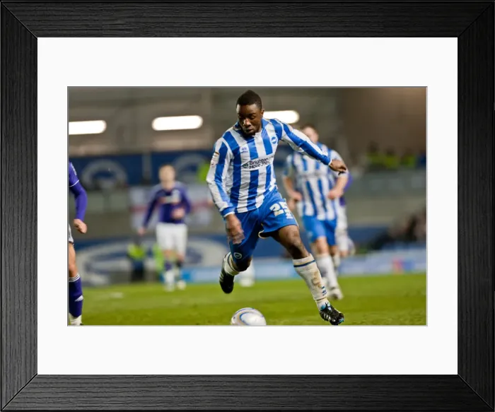 Framed Print : Kazenga LuaLua: Electric Performances at Amex Stadium - Brighton & Hove Albion vs Derby County, March 2012 Framed Print : Kazenga LuaLua: Electric Performances at Amex Stadium - Brighton & Hove Albion vs Derby County, March 2012