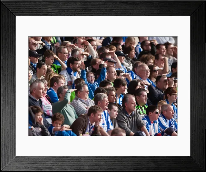 Framed Print : Brighton & Hove Albion Fans Unwavering Support at Nottingham Forest Championship Match, March 24, 2012 Framed Print : Brighton & Hove Albion Fans Unwavering Support at Nottingham Forest Championship Match, March 24, 2012