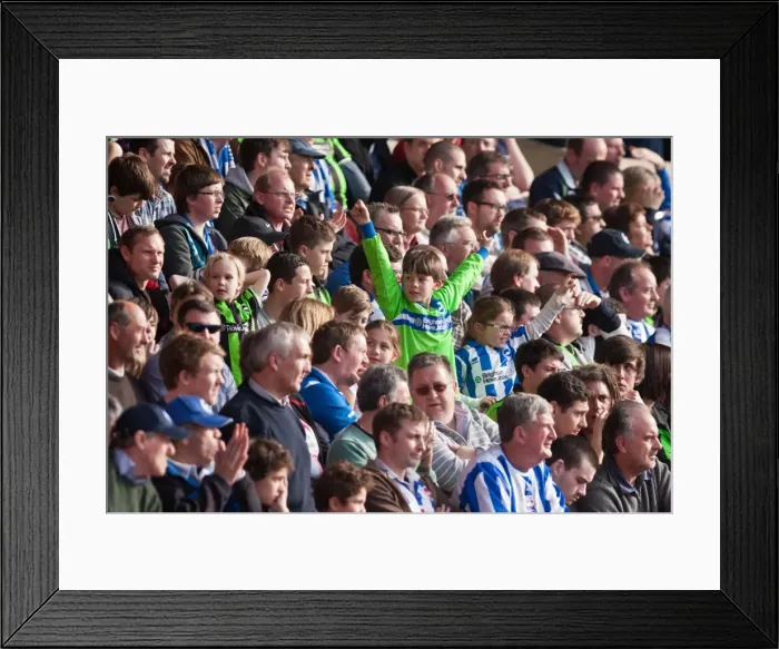 Framed Print : Brighton & Hove Albion Fans Unwavering Support at Nottingham Forest Championship Match, March 2012 Framed Print : Brighton & Hove Albion Fans Unwavering Support at Nottingham Forest Championship Match, March 2012