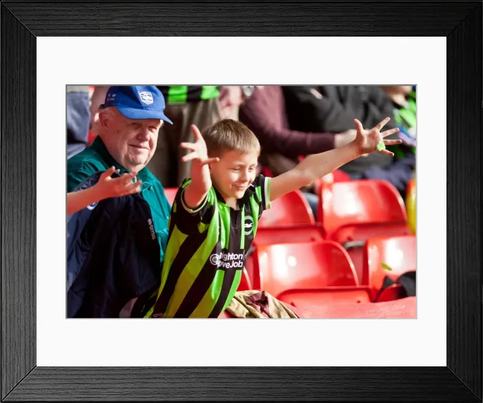 Framed Print : Brighton & Hove Albion Fans Unwavering Support at Nottingham Forest, March 2012 (The City Ground) Framed Print : Brighton & Hove Albion Fans Unwavering Support at Nottingham Forest, March 2012 (The City Ground)