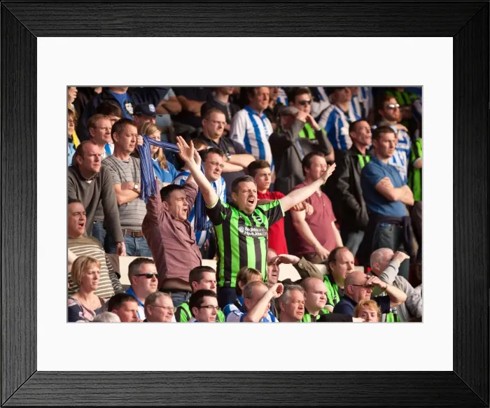 Framed Print : Sea of Seagulls: Brighton & Hove Albion Fans at The City Ground, Nottingham Forest vs Brighton, Championship Match, March 2012
