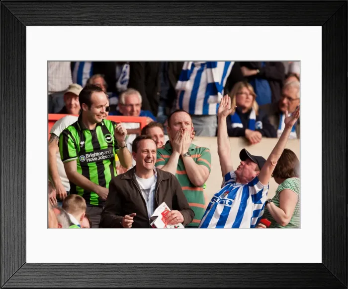 Framed Print : Unwavering Seasiders: Brighton & Hove Albion Fans Passionate Support at Nottingham Forest Championship Match, March 2012 Framed Print : Unwavering Seasiders: Brighton & Hove Albion Fans Passionate Support at Nottingham Forest Championship Match, March 2012