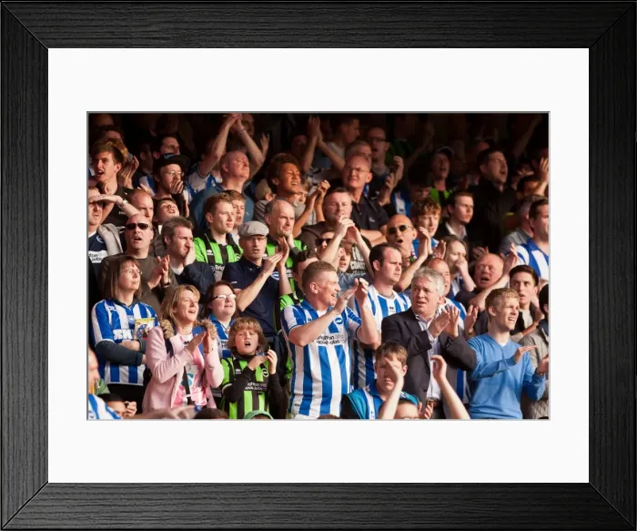 Framed Print : Brighton & Hove Albion Fans Passionate Display at Nottingham Forest Championship Match, March 2012 Framed Print : Brighton & Hove Albion Fans Passionate Display at Nottingham Forest Championship Match, March 2012