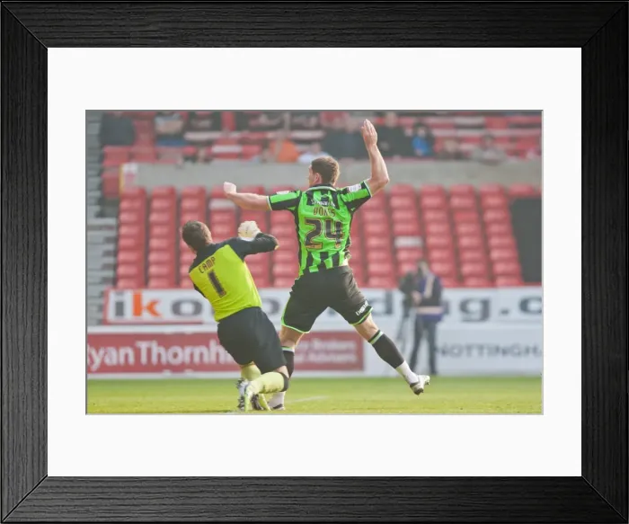 Framed Print : Sam Vokes Scores the First Goal: Brighton & Hove Albion Leads Nottingham Forest 1-0 (March 24, 2012) Framed Print : Sam Vokes Scores the First Goal: Brighton & Hove Albion Leads Nottingham Forest 1-0 (March 24, 2012)