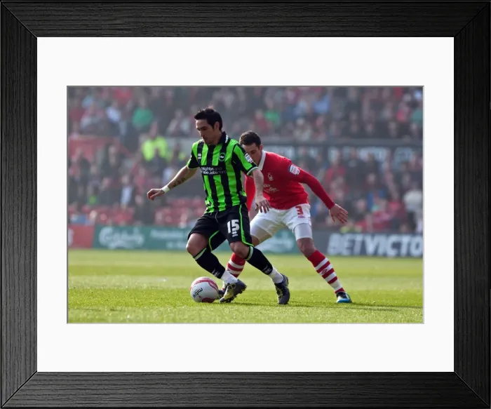 Framed Print : Brighton & Hove Albion's Vicente vs Nottingham Forest, Championship Clash at The City Ground - 24th March 2012 Framed Print : Brighton & Hove Albion's Vicente vs Nottingham Forest, Championship Clash at The City Ground - 24th March 2012