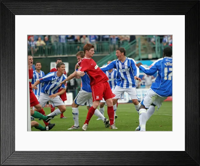 Framed Print : Intense Home Match: Brighton and Hove Albion vs. Southend United Framed Print : Intense Home Match: Brighton and Hove Albion vs. Southend United