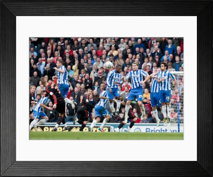 Framed Print : Defending the Wall: LuaLua, Vokes, and Sam Shield Middlesbrough's Free Kick at Amex Stadium (March 31, 2012) Framed Print : Defending the Wall: LuaLua, Vokes, and Sam Shield Middlesbrough's Free Kick at Amex Stadium (March 31, 2012)