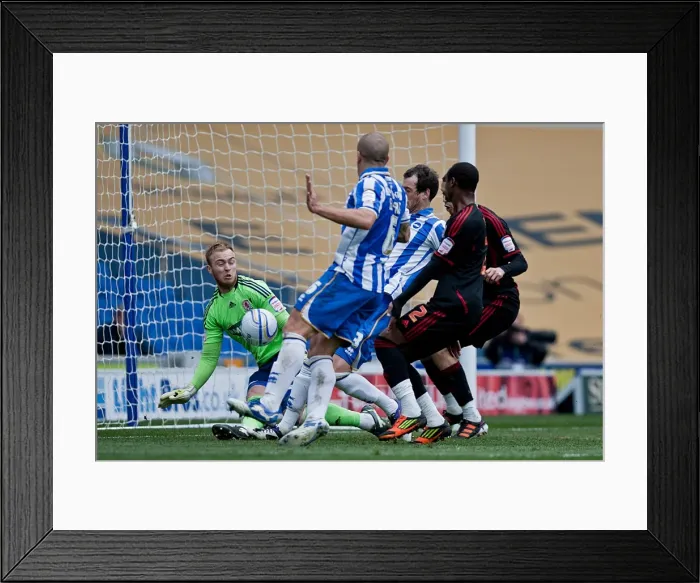 Framed Print : Intense Corner Showdown: El-Abd, Greer, and Steele in a Battle for Control Framed Print : Intense Corner Showdown: El-Abd, Greer, and Steele in a Battle for Control