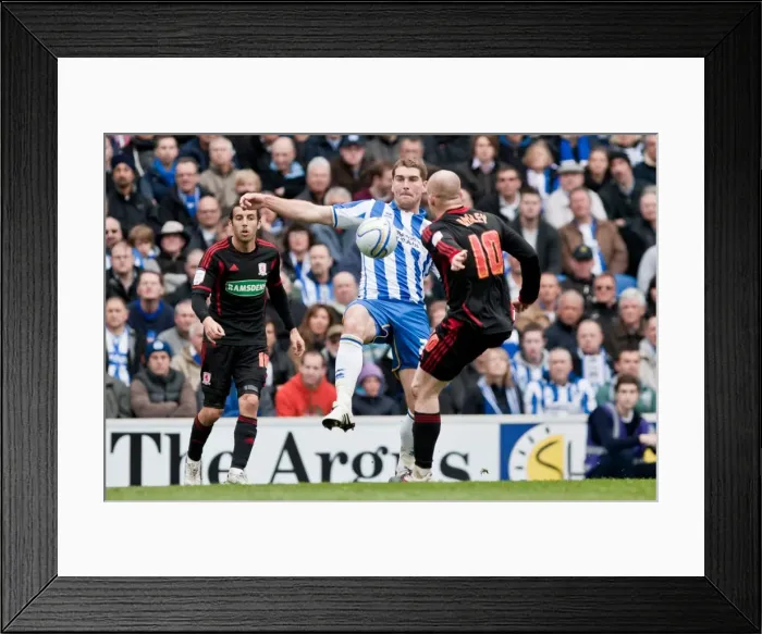 Framed Print : Brighton & Hove Albion vs Middlesbrough: Sam Vokes Battles for Ball Supremacy, Npower Championship, March 2012 Framed Print : Brighton & Hove Albion vs Middlesbrough: Sam Vokes Battles for Ball Supremacy, Npower Championship, March 2012