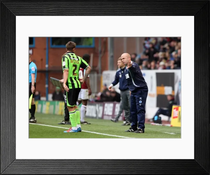 Framed Print : Charlie Oatway Speaks with Joe Mattock: Burnley vs. Brighton & Hove Albion, Npower Championship, April 6, 2012 Framed Print : Charlie Oatway Speaks with Joe Mattock: Burnley vs. Brighton & Hove Albion, Npower Championship, April 6, 2012
