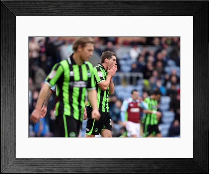 Framed Print : Burnley's Sam Vokes Disappointment: Brighton & Hove Albion at Turf Moor (April 6, 2012) Framed Print : Burnley's Sam Vokes Disappointment: Brighton & Hove Albion at Turf Moor (April 6, 2012)