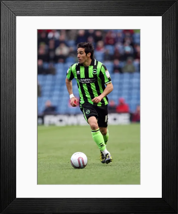 Framed Print : Vicente's Unyielding Spirit: A Moment of Determination at Turf Moor (Burnley vs. Brighton & Hove Albion, April 6, 2012)