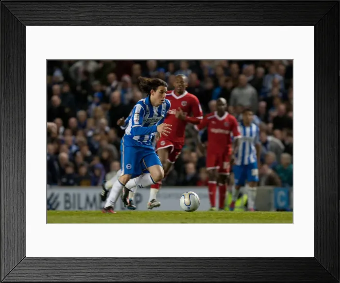 Framed Print : Gai Assulin: In Action for Brighton & Hove Albion Against Reading, April 10, 2012 Framed Print : Gai Assulin: In Action for Brighton & Hove Albion Against Reading, April 10, 2012