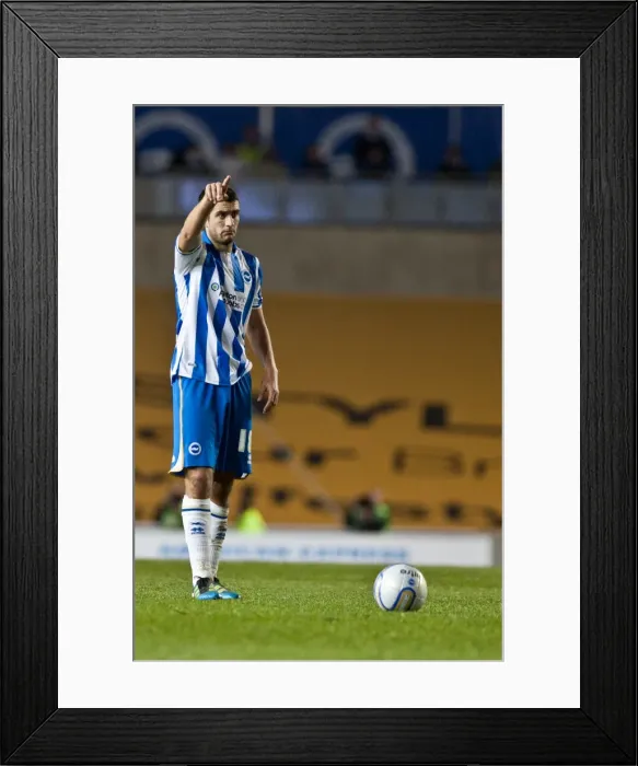 Framed Print : Gary Dicker Ready for Free Kick: Brighton & Hove Albion vs. Reading, April 10, 2012 Framed Print : Gary Dicker Ready for Free Kick: Brighton & Hove Albion vs. Reading, April 10, 2012