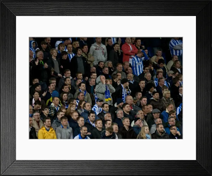 Framed Print : Brighton & Hove Albion FC: North Stand Fans in Action during the Championship Match vs. Reading (April 10, 2012) Framed Print : Brighton & Hove Albion FC: North Stand Fans in Action during the Championship Match vs. Reading (April 10, 2012)