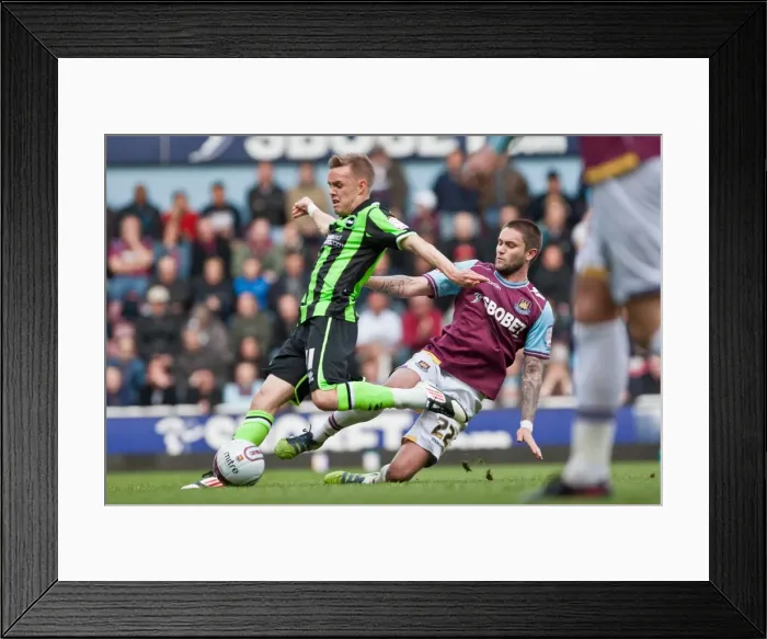 Framed Print : Brighton & Hove Albion vs. West Ham United: Craig Noone's Shot Blocked in Npower Championship Match, 14th April 2012 Framed Print : Brighton & Hove Albion vs. West Ham United: Craig Noone's Shot Blocked in Npower Championship Match, 14th April 2012