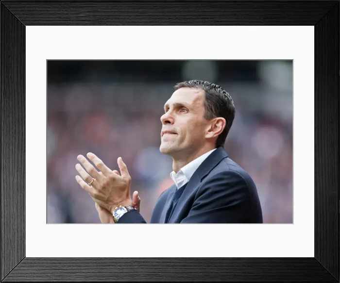 Framed Print : Gus Poyet Leads Brighton & Hove Albion Against West Ham United, Npower Championship, 14th April 2012