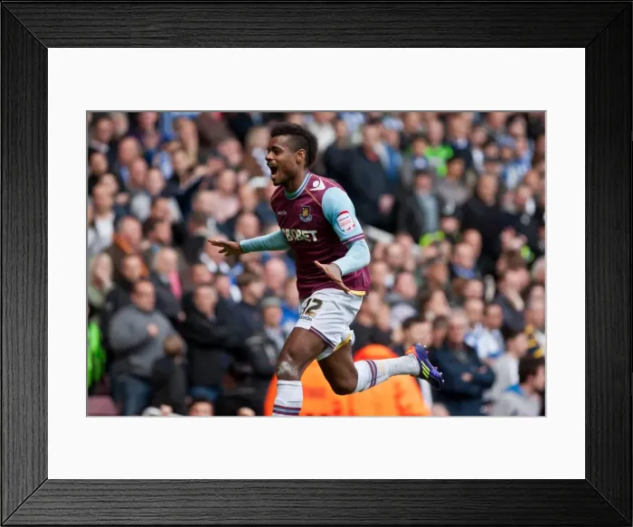 Framed Print : Ricardo Vaz Te Scores the Second Goal for West Ham United against Brighton & Hove Albion in the Npower Championship, April 14, 2012 Framed Print : Ricardo Vaz Te Scores the Second Goal for West Ham United against Brighton & Hove Albion in the Npower Championship, April 14, 2012