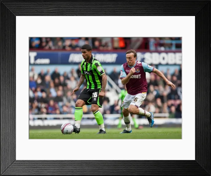Framed Print : Brighton's Bridcutt Battles for Possession Against West Ham United, April 2012 Framed Print : Brighton's Bridcutt Battles for Possession Against West Ham United, April 2012