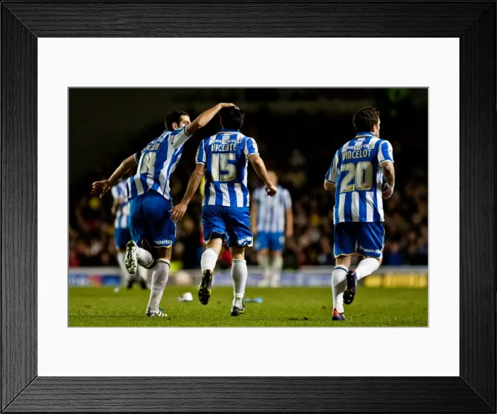 Framed Print : Gary Dicker's Assist: Buckley Scores Dramatic Equalizer for Brighton & Hove Albion vs. Watford, Npower Championship (April 17, 2012) Framed Print : Gary Dicker's Assist: Buckley Scores Dramatic Equalizer for Brighton & Hove Albion vs. Watford, Npower Championship (April 17, 2012)