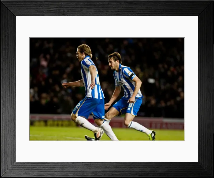 Framed Print : Dramatic Equalizer: Wil Buckley Rescues a Point for Brighton & Hove Albion vs. Watford in Npower Championship (April 17, 2012, Amex Stadium) Framed Print : Dramatic Equalizer: Wil Buckley Rescues a Point for Brighton & Hove Albion vs. Watford in Npower Championship (April 17, 2012, Amex Stadium)