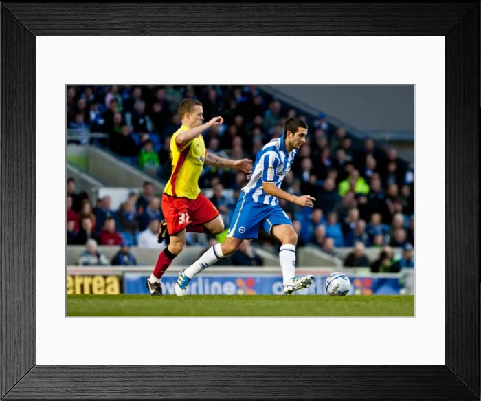 Framed Print : Gary Dicker of Brighton & Hove Albion in Action Against Watford, April 17, 2012 Framed Print : Gary Dicker of Brighton & Hove Albion in Action Against Watford, April 17, 2012