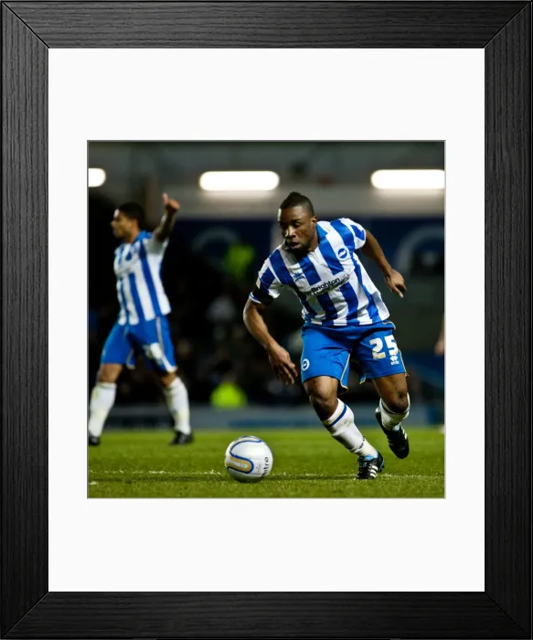 Framed Print : Kazenga LuaLua in Action: Brighton & Hove Albion vs. Watford, April 17, 2012 Framed Print : Kazenga LuaLua in Action: Brighton & Hove Albion vs. Watford, April 17, 2012