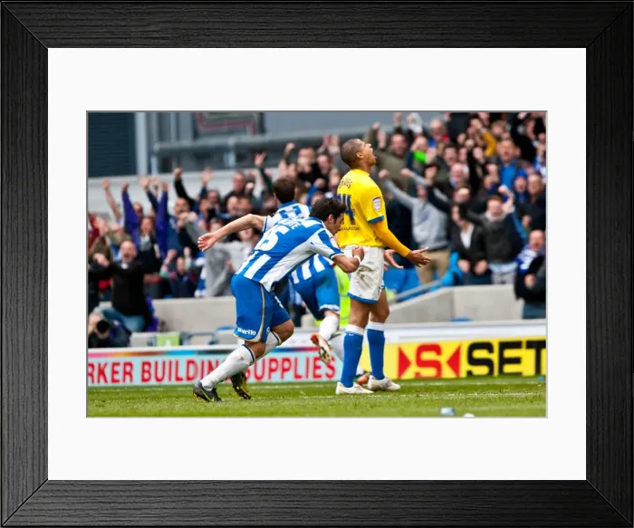 Framed Print : Brighton & Hove Albion's Ashley Barnes Scores Equalizer Against Birmingham City, Npower Championship 2012 Framed Print : Brighton & Hove Albion's Ashley Barnes Scores Equalizer Against Birmingham City, Npower Championship 2012