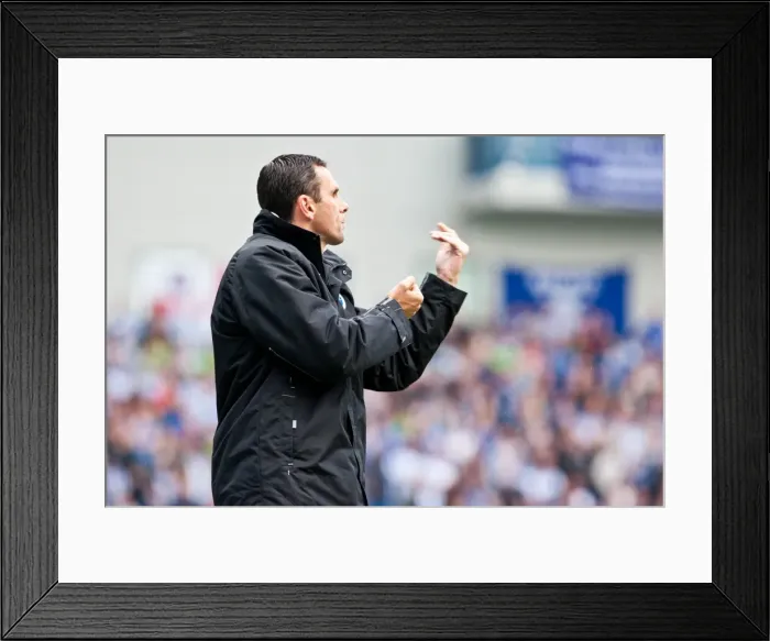 Framed Print : Gus Poyet Leading Brighton & Hove Albion Against Birmingham City, Npower Championship, April 2012 Framed Print : Gus Poyet Leading Brighton & Hove Albion Against Birmingham City, Npower Championship, April 2012