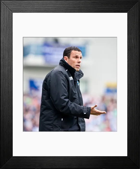 Framed Print : Gus Poyet: Brighton & Hove Albion Manager in Action Against Birmingham City, April 2012 Framed Print : Gus Poyet: Brighton & Hove Albion Manager in Action Against Birmingham City, April 2012