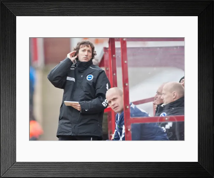 Framed Print : Mauricio Taricco in Action: Brighton & Hove Albion vs Barnsley, Npower Championship, April 28, 2012