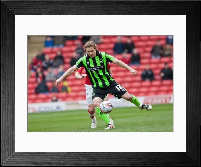 Framed Print : Brighton & Hove Albion's Craig Mackail-Smith Scores Against Barnsley in Npower Championship, April 2012 Framed Print : Brighton & Hove Albion's Craig Mackail-Smith Scores Against Barnsley in Npower Championship, April 2012