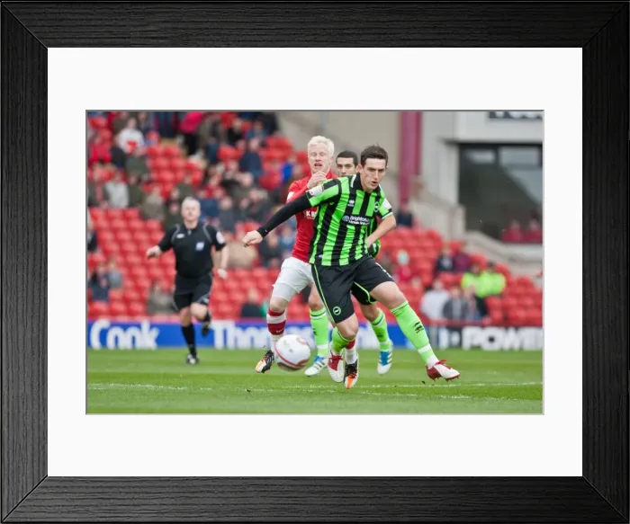 Framed Print : Brighton & Hove Albion's Lewis Dunk in Action Against Barnsley (April 28, 2012) Framed Print : Brighton & Hove Albion's Lewis Dunk in Action Against Barnsley (April 28, 2012)