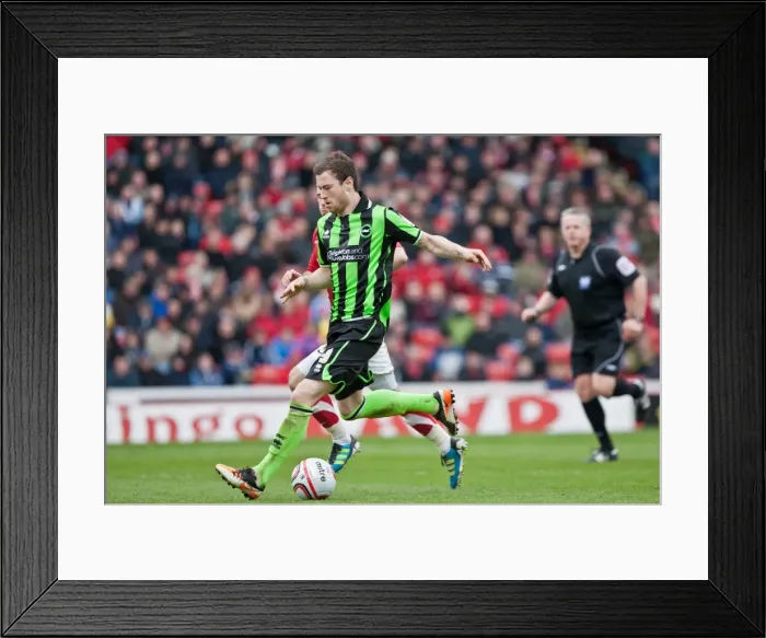 Framed Print : Ashley Barnes of Brighton & Hove Albion in Action against Barnsley, Npower Championship, 2012 Framed Print : Ashley Barnes of Brighton & Hove Albion in Action against Barnsley, Npower Championship, 2012