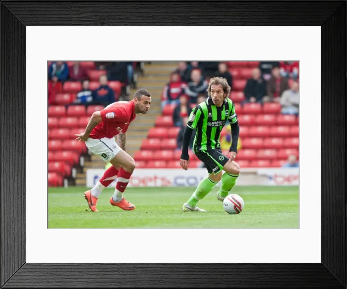 Framed Print : Inigo Calderon of Brighton & Hove Albion in Action at Barnsley's Oakwell Stadium, Npower Championship, 28th April 2012 Framed Print : Inigo Calderon of Brighton & Hove Albion in Action at Barnsley's Oakwell Stadium, Npower Championship, 28th April 2012