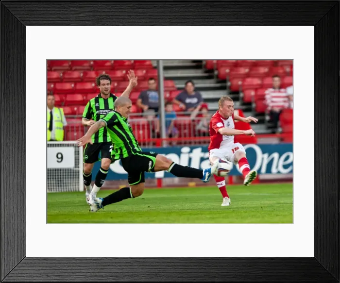 Framed Print : 2012-13 Pre-Season: Brighton & Hove Albion vs Crawley Town - Clash at Crawley Town