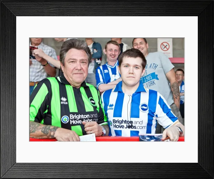 Framed Print : Pre-season Away Days 2012-13: A Gallery of Brighton & Hove Albion Fans in Action