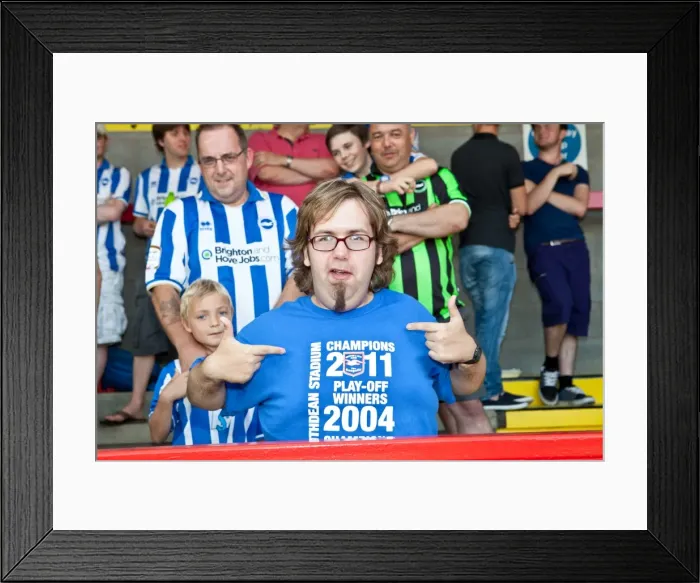 Framed Print : Pre-season Away Days 2012-13: A Gallery of Brighton & Hove Albion Fans in Action