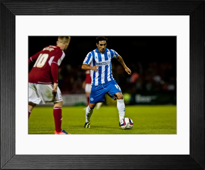 Framed Print : Brighton & Hove Albion's Historic Cup Match Against Swindon Town (2012-13 Season)