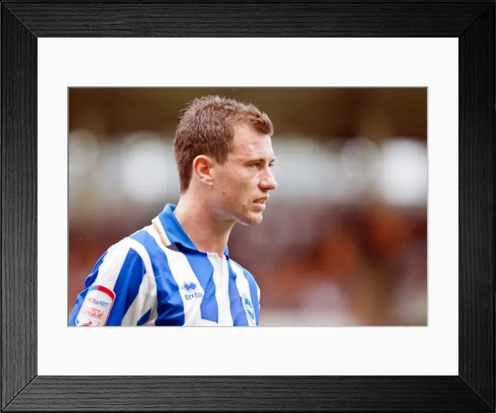 Framed Print : Ashley Barnes Hull City Brighton HA 120818 Framed Print : Ashley Barnes Hull City Brighton HA 120818