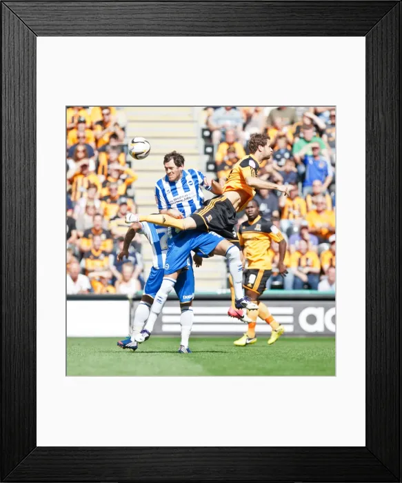 Framed Print : Gordon Greer in Action for Brighton & Hove Albion against Hull City, Npower Championship, August 18, 2012 Framed Print : Gordon Greer in Action for Brighton & Hove Albion against Hull City, Npower Championship, August 18, 2012
