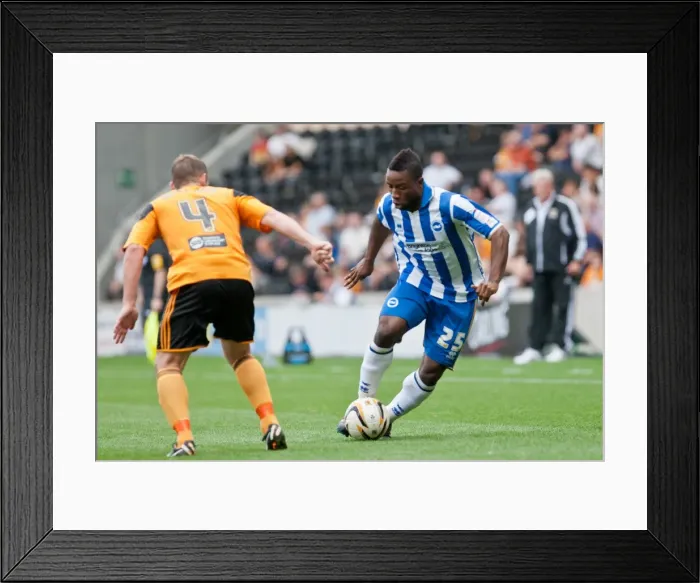 Framed Print : Kazenga LuaLua Hull City Brighton HA 120818 Framed Print : Kazenga LuaLua Hull City Brighton HA 120818