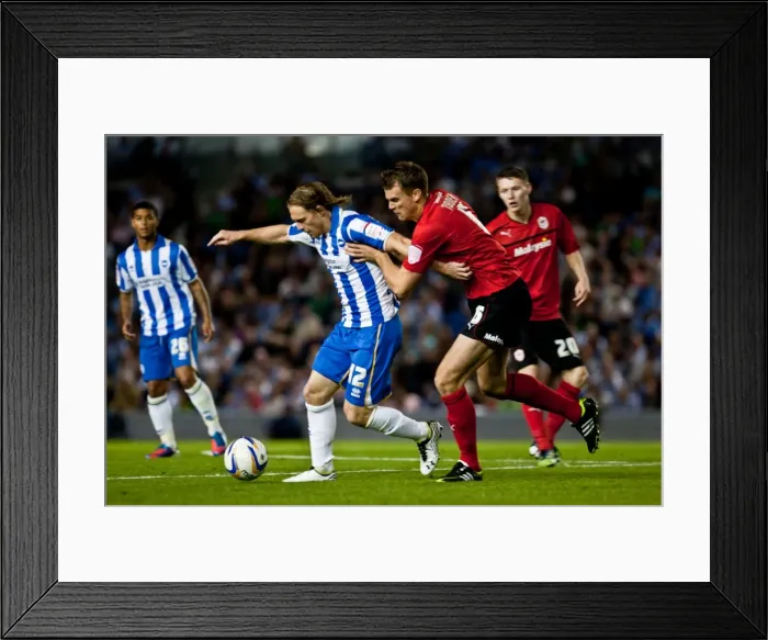 Framed Print : Brighton & Hove Albion vs. Cardiff City: Mackail-Smith and Turner in Action (August 2012) Framed Print : Brighton & Hove Albion vs. Cardiff City: Mackail-Smith and Turner in Action (August 2012)