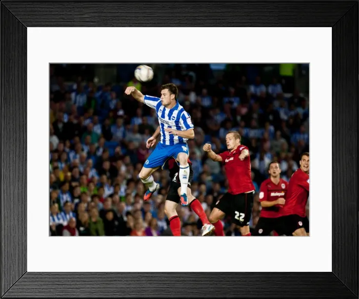 Framed Print : Ashley Barnes Wins Header: Brighton & Hove Albion vs. Cardiff City, August 21, 2012 (Npower Championship) Framed Print : Ashley Barnes Wins Header: Brighton & Hove Albion vs. Cardiff City, August 21, 2012 (Npower Championship)