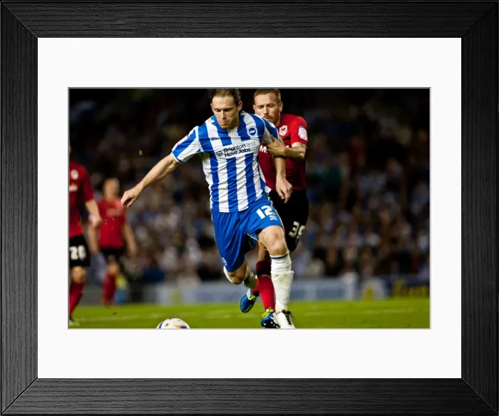 Framed Print : Clash of the Craigs: Mackail-Smith vs. Bellamy - Brighton & Hove Albion vs. Cardiff City (August 21, 2012) Framed Print : Clash of the Craigs: Mackail-Smith vs. Bellamy - Brighton & Hove Albion vs. Cardiff City (August 21, 2012)
